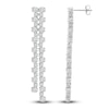 Thumbnail Image 1 of Diamond Dangle Earrings 3-1/2 ct tw Round 14K White Gold