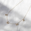 Thumbnail Image 2 of Juliette Maison Diamond Station Name Necklace 3/8 ct tw Round 10K Yellow Gold