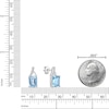 Thumbnail Image 4 of Natural Blue Topaz Earrings 1/20 ct tw Diamonds Sterling Silver