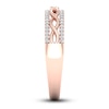 Thumbnail Image 3 of Diamond Twisted Wedding Band 1/8 ct tw Round 14K Rose Gold