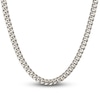 Thumbnail Image 0 of Hollow Miami Curb Link Necklace 10K White Gold 24" 6.05mm