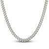 Thumbnail Image 1 of Hollow Miami Curb Link Necklace 10K White Gold 24" 6mm