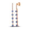 Thumbnail Image 1 of Le Vian Natural Blue Sapphire Earrings 1/4 ct tw Diamonds 14K Strawberry Gold
