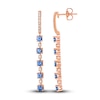 Thumbnail Image 2 of Le Vian Natural Blue Sapphire Earrings 1/4 ct tw Diamonds 14K Strawberry Gold