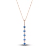 Thumbnail Image 1 of Le Vian Natural Blue Sapphire Necklace 1/8 ct tw Diamonds 14K Strawberry Gold