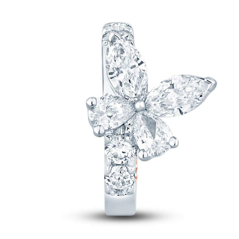 Pnina Tornai Diamond Butterfly Single Left Earring 1/3 ct tw Pear/Marquise/ Round 14K White Gold