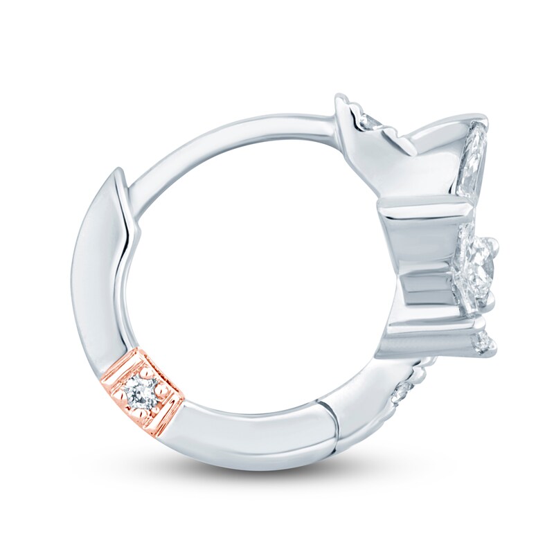 Pnina Tornai Diamond Butterfly Single Left Earring 1/3 ct tw Pear/Marquise/ Round 14K White Gold