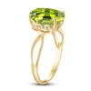 Thumbnail Image 2 of LALI Jewels Natural Peridot Ring 1/20 ct tw Diamonds 14K Yellow Gold