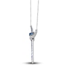 Thumbnail Image 2 of Le Vian Natural Blue Sapphire Necklace 1/6 ct tw Diamonds 14K Vanilla Gold 19"