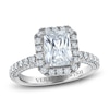 Thumbnail Image 0 of Vera Wang WISH Diamond Engagement Ring 2-3/4 ct tw Emerald/Round 18K White Gold