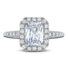 Thumbnail Image 2 of Vera Wang WISH Diamond Engagement Ring 2-3/4 ct tw Emerald/Round 18K White Gold
