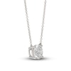 Thumbnail Image 2 of Lab-Grown Diamond Solitaire Necklace 2 ct tw Round 14K White Gold 19" (SI2/F)
