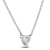Thumbnail Image 2 of Lab-Created Diamond Solitaire Pendant Necklace 1/2 ct tw Heart-Cut 14K White Gold (F/SI2) 18"