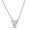 Thumbnail Image 3 of Lab-Grown Diamond Solitaire Necklace 1/2 ct tw Heart-Cut 14K White Gold (F/SI2) 18"