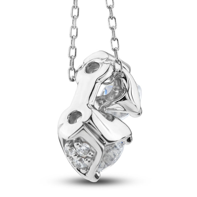 Main Image 2 of Diamond Pendant Necklace 2 ct tw Round 14K White Gold 18"