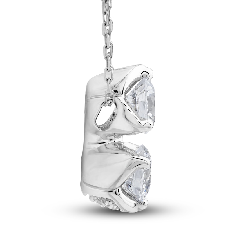 Main Image 3 of Diamond Pendant Necklace 2 ct tw Round 14K White Gold 18"