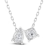 Thumbnail Image 1 of Diamond Pendant Necklace 1/3 ct tw Pear/Princess 14K White Gold 18"