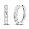Thumbnail Image 1 of Diamond Hoop Earrings 1-1/2 ct tw Round 14K White Gold