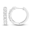 Thumbnail Image 2 of Diamond Hoop Earrings 1-1/2 ct tw Round 14K White Gold