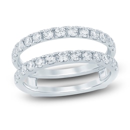 Diamond Anniversary Enhancer Band 1 ct tw Round 14K White Gold