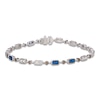 Thumbnail Image 1 of Le Vian Natural Blue Sapphire Bracelet 3/4 ct tw Diamonds 14K Vanilla Gold 7"