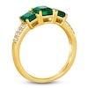 Thumbnail Image 2 of Le Vian Natural Emerald Ring 1/6 ct tw Diamonds 14K Honey Gold