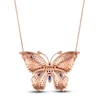 Thumbnail Image 3 of Le Vian Natural Blue Sapphire Butterfly Necklace 1-5/8 ct tw Diamonds 18K Strawberry Gold 18"