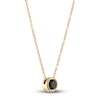 Thumbnail Image 1 of Black Diamond Solitaire Pendant Necklace 1/2 ct tw Round 14K Yellow Gold 18" (I3)