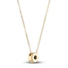 Thumbnail Image 3 of Black Diamond Solitaire Pendant Necklace 1/2 ct tw Round 14K Yellow Gold 18" (I3)