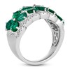 Thumbnail Image 2 of Le Vian Natural Emerald Flower Ring 1/2 ct tw Diamonds Platinum