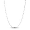 Thumbnail Image 1 of Solid Figaro Chain Necklace 14K White Gold 22&quot; 3.0mm