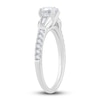 Thumbnail Image 2 of Diamond Engagement Ring 3/4 ct tw Round/Baguette 14K White Gold