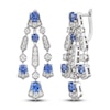 Thumbnail Image 1 of Le Vian Natural Blue Sapphire Earrings 1-1/8 ct tw Diamonds 18K Vanilla Gold