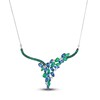 Thumbnail Image 1 of Le Vian Natural Ceylon Sapphire & Natural Emerald Necklace 1/5 ct tw Diamonds 14K Vanilla Gold 20"