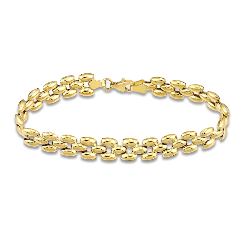 Main Image 1 of Multi-Row Chain Bracelet 14K Yellow Gold 7.25" 8.1mm