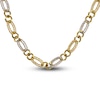 Thumbnail Image 1 of Italia D'Oro Hollow Diamond-Cut Oval Twist Necklace 14K Two-Tone Gold 18"