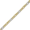 Thumbnail Image 2 of Italia D'Oro Hollow Diamond-Cut Oval Twist Necklace 14K Two-Tone Gold 18"
