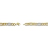 Thumbnail Image 3 of Italia D'Oro Hollow Diamond-Cut Oval Twist Necklace 14K Two-Tone Gold 18"