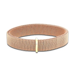 ZYDO Rose Stretch Bracelet 18K Yellow Gold/Stainless Steel 6.5&quot;