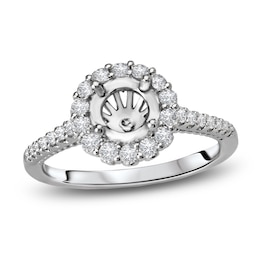 Diamond Engagement Ring Setting 1/2 ct tw Round Platinum