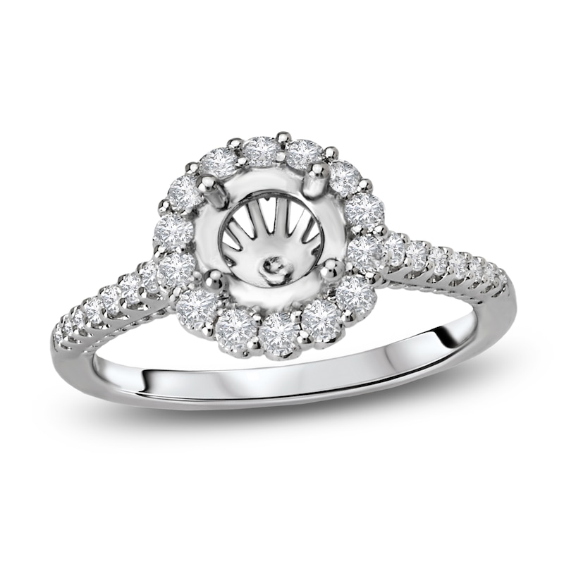 Diamond Engagement Ring Setting 1/2 ct tw Round Platinum