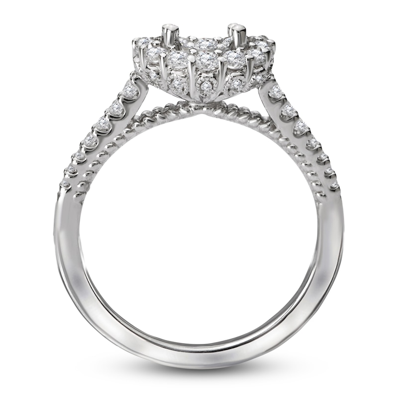 Main Image 2 of Diamond Engagement Ring Setting 1/2 ct tw Round Platinum
