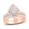 Thumbnail Image 1 of Pear-Shaped Diamond Bridal Set 1 ct tw 14K Rose Gold