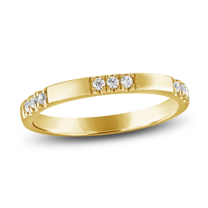 Diamond Wedding Band 1/8 ct tw 14K Yellow Gold 2.3mm