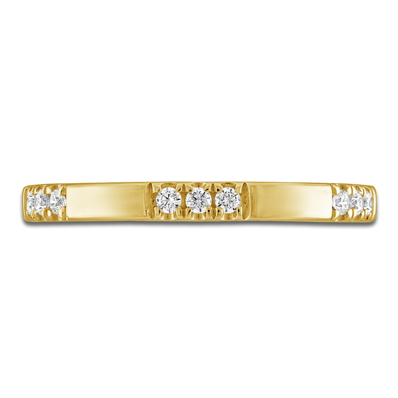 Main Image 3 of Diamond Wedding Band 1/8 ct tw 14K Yellow Gold 2.3mm