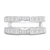 Thumbnail Image 2 of Princess & Round-Cut Diamond Milgrain Enhancer Ring 1 ct tw 14K White Gold
