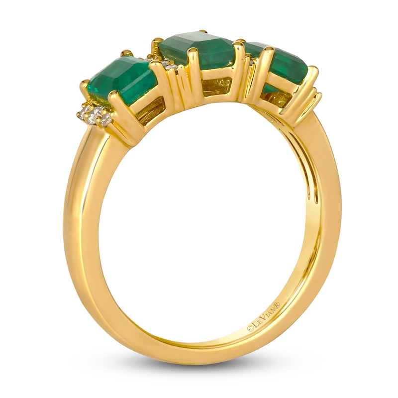 Le Vian Natural Emerald & Diamond Ring 1/6 ct tw 14K Honey Gold