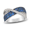 Thumbnail Image 1 of Le Vian Natural Blue Sapphire & Diamond Ring 3/4 ct tw 14K Vanilla Gold