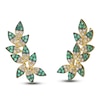 Thumbnail Image 2 of Le Vian Natural Emerald & Diamond Climber Earrings 1 ct tw 14K Honey Gold