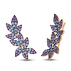 Thumbnail Image 1 of Le Vian Natural Blue Sapphire & Natural Amethyst Climber Earrings 14K Strawberry Gold